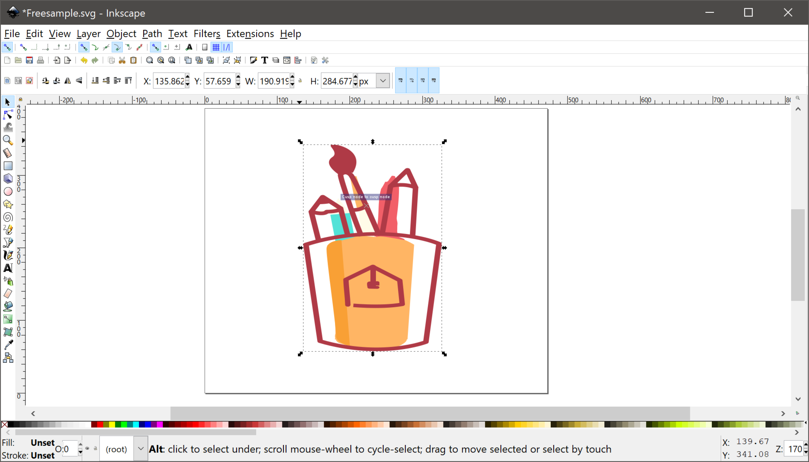 make a vector image in inkscape